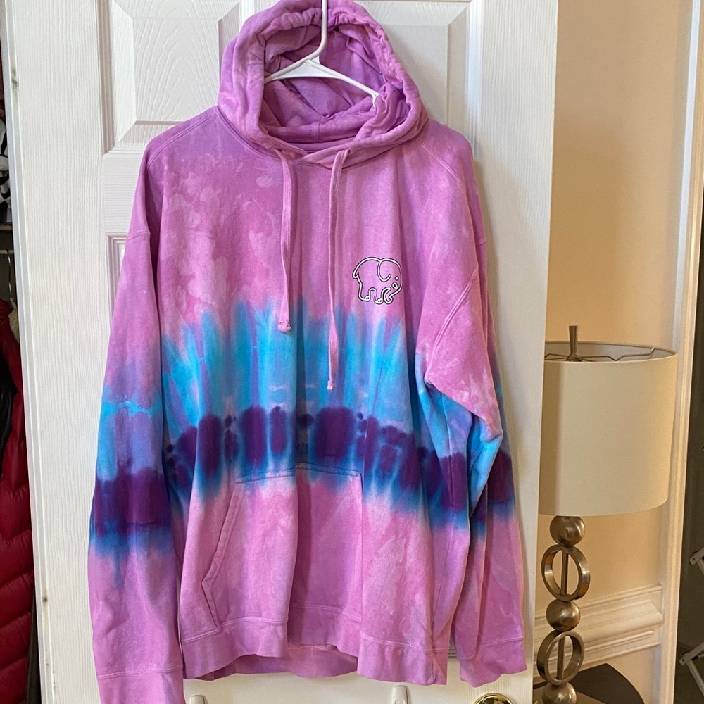 Ivory Ella Lavender hoodie with Elephant Logo